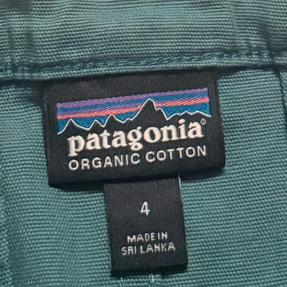 Patagonia Organic Cotton Utility Mini Skirt Teal Green Size 4 - Picture 5 of 6